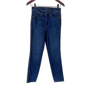Calvin Klein Jeans Womens 26‎ High Rise Skinny Blue Logo Side Tape Repreve Denim